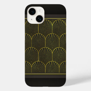 Coque Pour iPhone 14 Art Déco En Or Et Noir