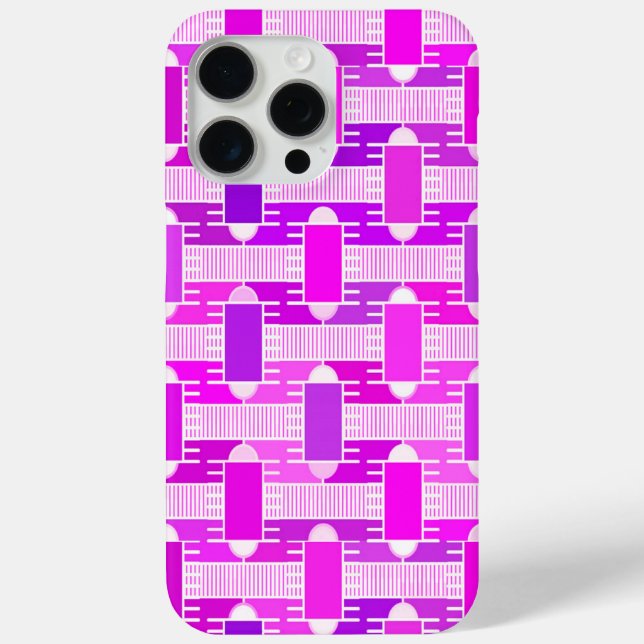 Coques Case-Mate iPhone Art Déco industriel chic, violet, orchidée, lavand (Verso)