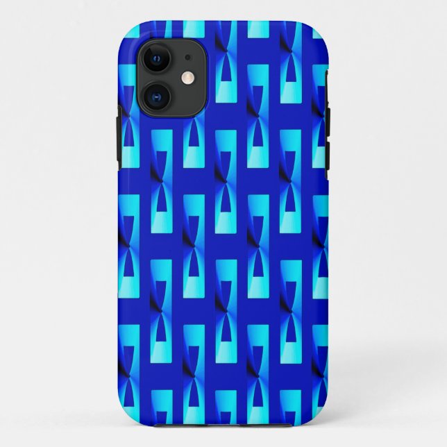Coques Case-Mate iPhone Art Déco Métallo Géométrique - Bleu Cobalt (Dos)