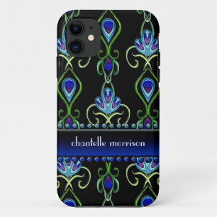 Coque Case-Mate Pour iPhone Art Déco Nouveau Peacock Plume Couleurs Swirl Art