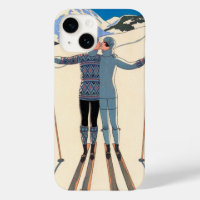 Art Déco vintage, Amants en Neige par George Barbi