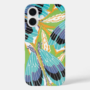 Coque Pour iPhone 16 Art Déco vintage jazz pochoir jardin insectes bugs
