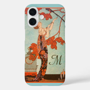 Coques iPhone 16 Art Déco vintage, Oiseau Volage de George Barbier