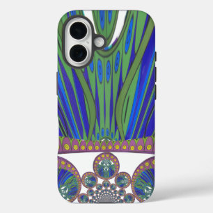 Coque Pour iPhone 16 Art Décoratif Bleu d'Afrique Design Imprimer