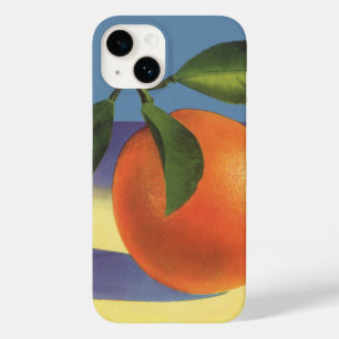 Coques Pour iPhone Art d'étiquette de caisse de fruits vintage, Orang