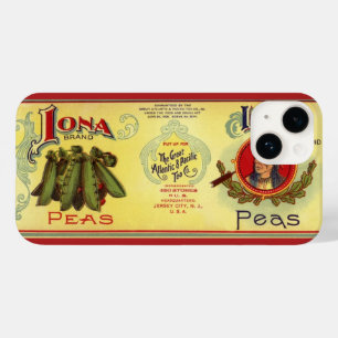 Coques Pour iPhone Art d'étiquette de conserve de légumes anciens, pe