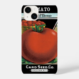 Coque Pour iPhone 14 Art d'étiquette de paquet de graines vintage, Toma