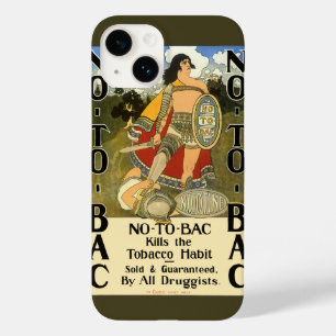 Coque Pour iPhone 14 Art d'étiquette de produit vintage, Non au tabac, 