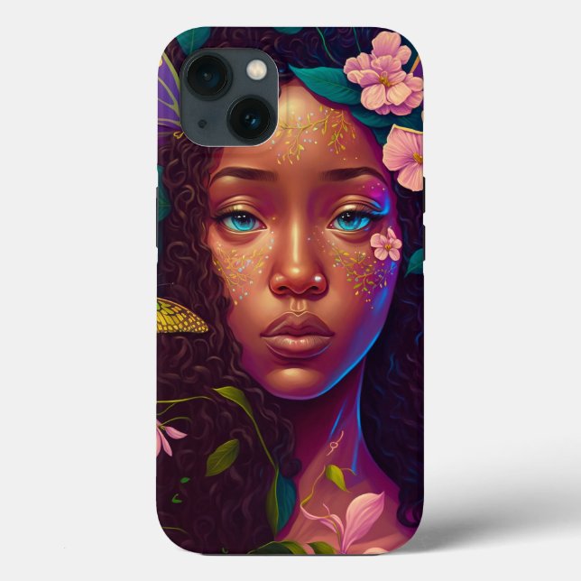 Coques Case-Mate iPhone Art d'Imaginaire Fée Noire Africain (Verso)