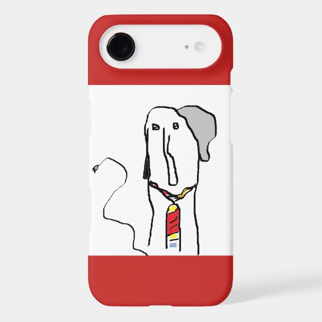 Coques Case-Mate iPhone Art drôle d'animal de dessin d'éléphant (Verso)