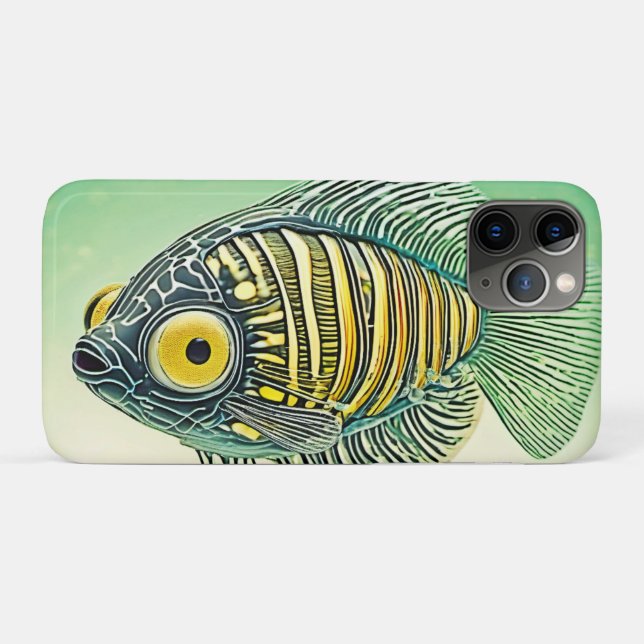 Coques Case-Mate iPhone Art du poisson stylisé (Dos (Horizontal))
