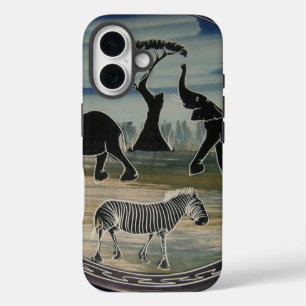 Coque Pour iPhone 16 Art Eléphant Africain