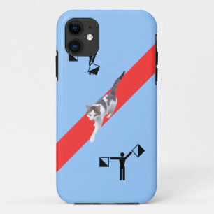 Coque iPhone 11 Art étrange avec le chat