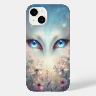 Coque Pour iPhone 14 Art Fantastique aux Yeux de Cerf Cosmique Enchanté