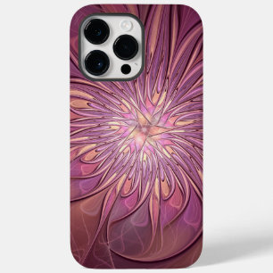 Coque Pour Pour iPhone 14 Pro Max Art floral fractal moderne abstrait couleurs de ba