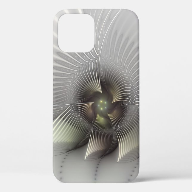 Coques Case-Mate iPhone Art fractal Abstrait moderne en 3D (Verso)