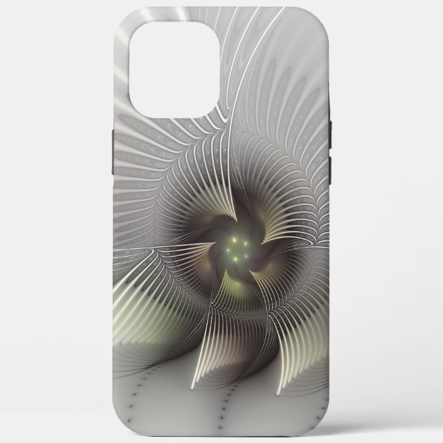 Coques Case-Mate iPhone Art fractal Abstrait moderne en 3D (Verso)
