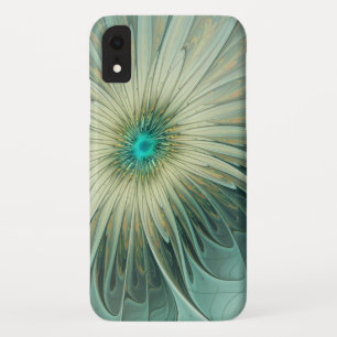 Case-Mate iPhone Case Art fractal de fleurs de fantaisie vert sauge abst