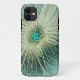 Case-Mate iPhone Case Art fractal de fleurs de fantaisie vert sauge abst