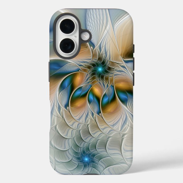 Coques Case-Mate iPhone Art Fractal De L'Imaginaire Abstrait En Plein Esso (Verso)