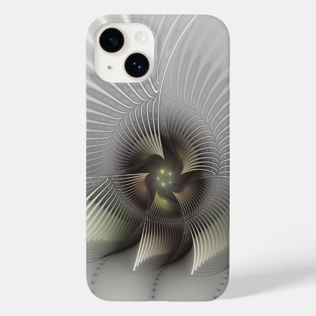 Coques Case-Mate iPhone Art fractal forme 3D abstraite moderne (Verso)