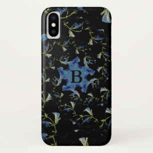 Case-Mate iPhone Case Art fractal Sage bleu et noir Monogramme