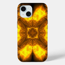 Art fractal solaire d'or fondu