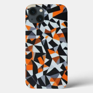 Case-Mate iPhone Case Art géométrique orange et noir Abstrait