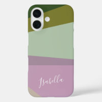 Art géométrique violet et vert personnalisé