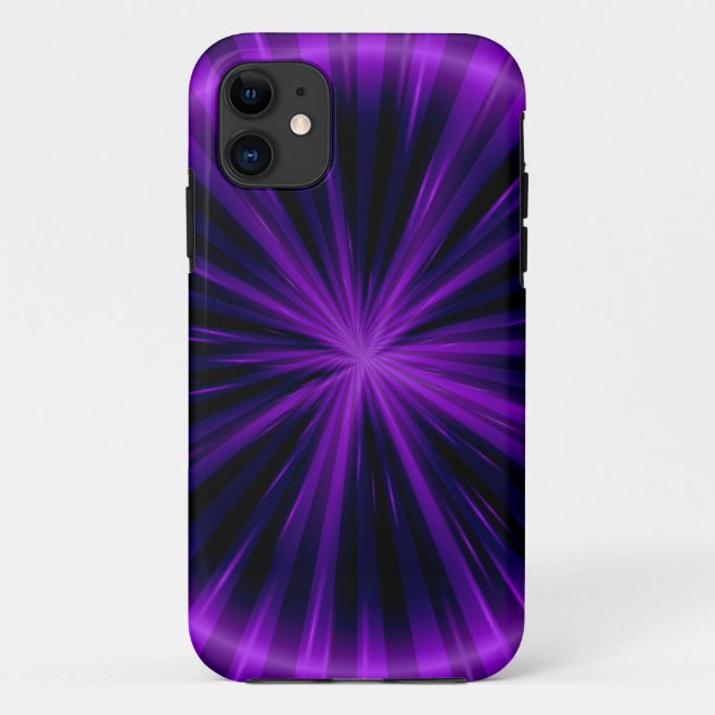 Coques Case-Mate iPhone Art Graphique Lumière Violet Star (Dos)