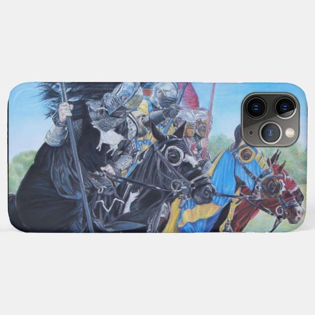 Coques Case-Mate iPhone art historique chevaliers médiévaux jouant sur les (Dos (Horizontal))