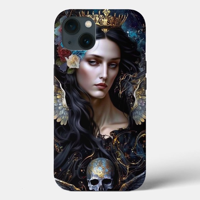Coques Case-Mate iPhone Art Imaginaire de la Reine-Ange foncé (Verso)