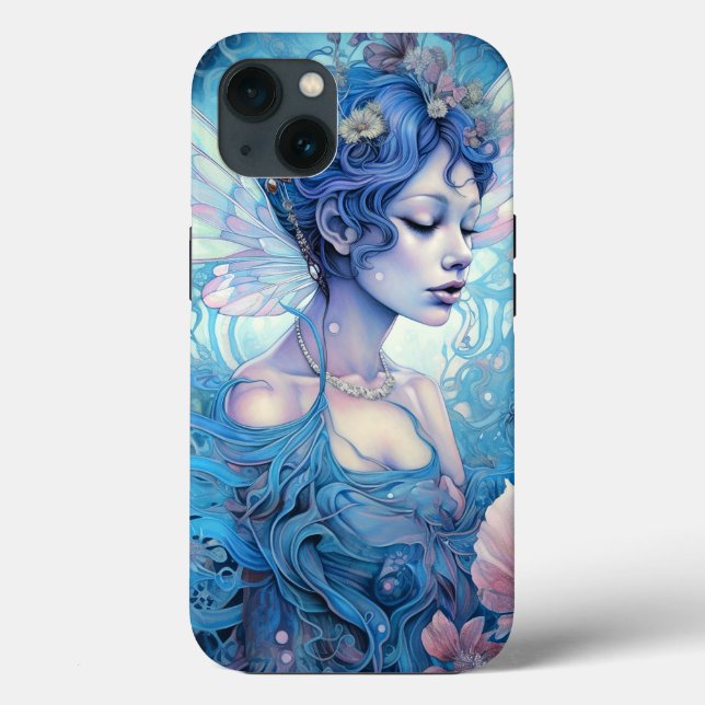 Coques Case-Mate iPhone Art Imaginaire Fairy Bleu (Verso)