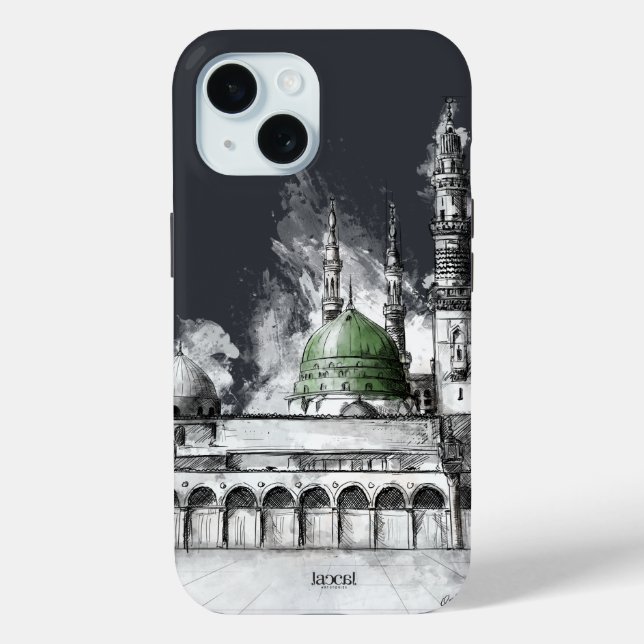 Coques Case-Mate iPhone Art islamique de Masjid Nabawi croquis - Cadeaux m (Verso)