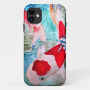 Coques Pour iPhone Art japonais de poissons d'aquarelle de Kohaku Koi