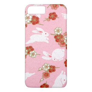 Etui iPhone Case-Mate Art japonais : Sakuras rose et lapins iPhone 7 Plu