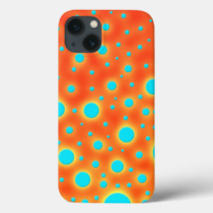 Coques Pour iPhone Art Moderne Abstrait Turquoise Orange
