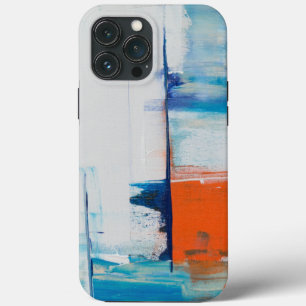 Case-Mate iPhone Case Art Moderne Bleu et Orange Abstrait
