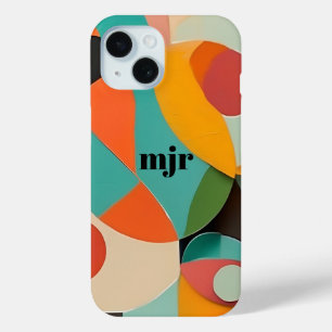 Coque Pour iPhone 15 Art Moderne Du Milieu Du Siècle, Diverses Couleurs