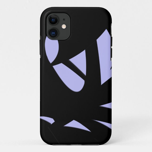Coques Case-Mate iPhone Art moderne magnifique Noir et Lavande (Dos)