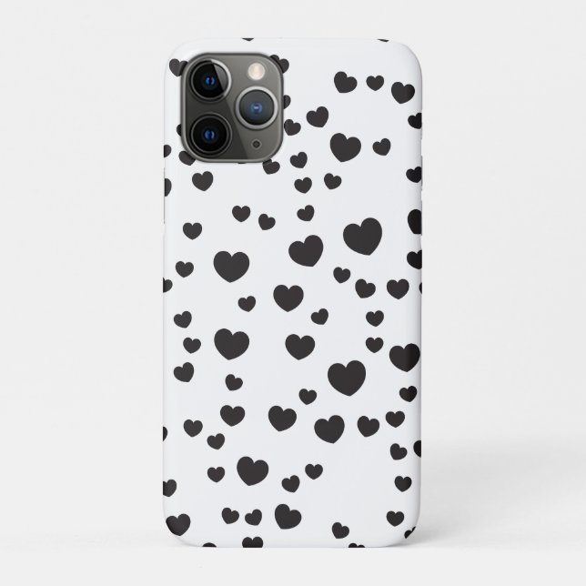 Coques Case-Mate iPhone Art Motif Black & White Heart (Dos)