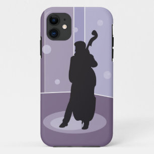 Coque Case-Mate Pour iPhone Art musical minimaliste silhouette de contrebasse