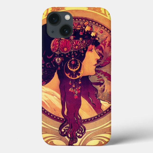 Coques Case-Mate iPhone Art nouveau Alphonse Mucha Donna élégante femme (Verso)