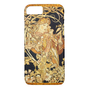 Case-Mate iPhone Case Art nouveau Alphonse Mucha femme avec fleurs