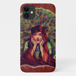 Case-Mate iPhone Case Art nouveau déco élégante femme paon plumes