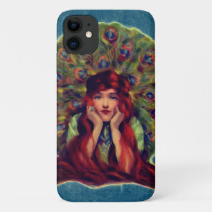 Case-Mate iPhone Case Art nouveau déco élégante femme paon plumes