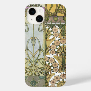 Coque Pour iPhone 14 Art nouveau fleurs alphonse mucha art floral