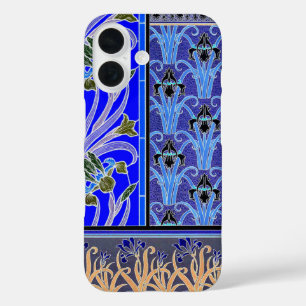 Coque Pour iPhone 16 Art nouveau iris fleur élégant vintage floral