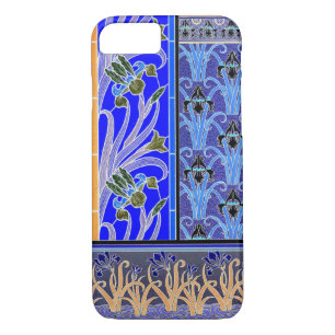 Case-Mate iPhone Case Art nouveau iris fleur élégante bleu verneuil