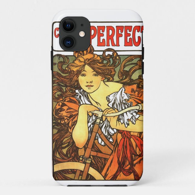 Coques Case-Mate iPhone Art Nouveau Vélo Mucha Art (Dos)